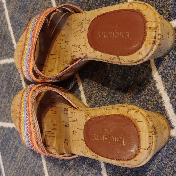 Eric Javits - Multi colored wedge cork sandals - Picture 5 of 7
